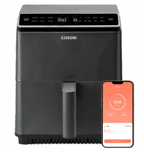 Фритюрник с горещ въздух Cosori Dual BlazeT Еър фрайър CAF-P583S, XXXL 6.4L,черен