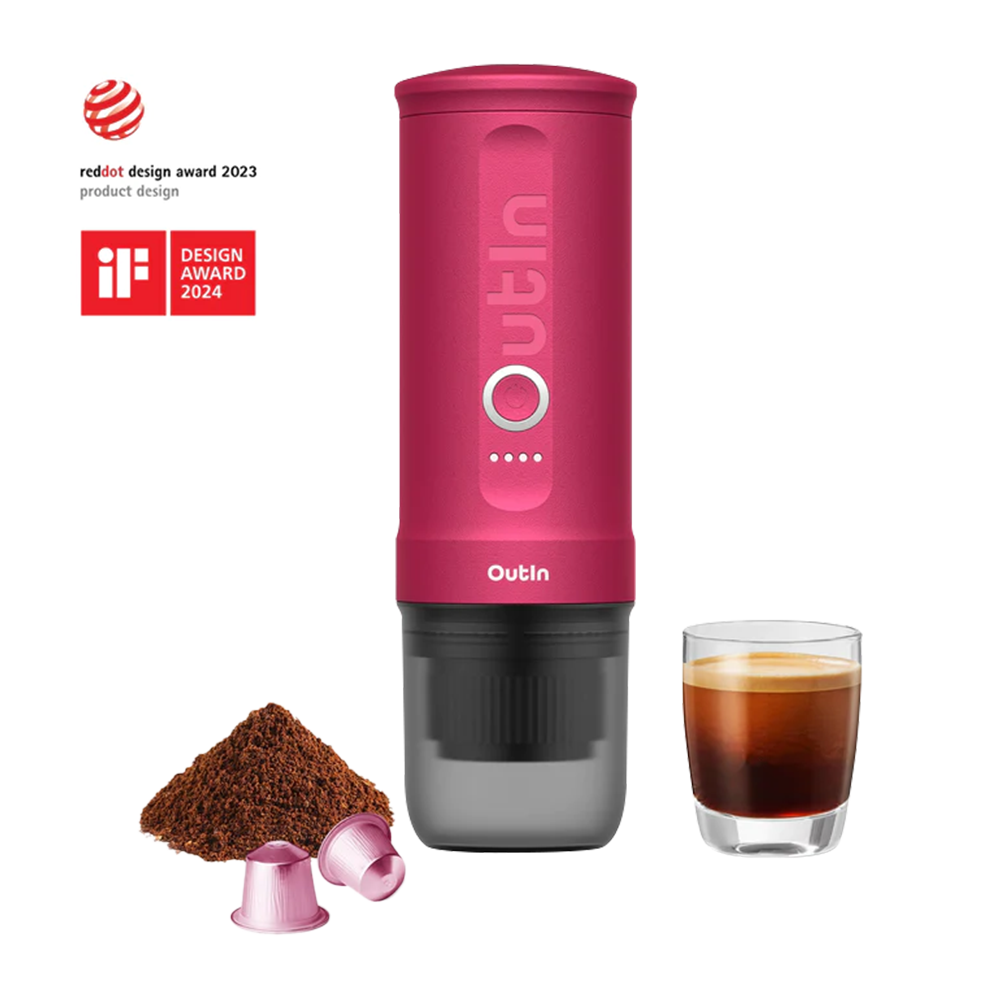 Преносима кафемашина Outin Nano, червен цвят