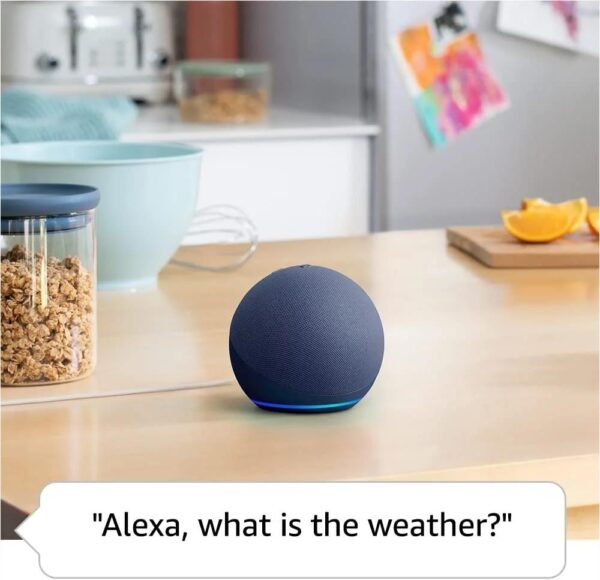 Преносима смарт колонка Amazon Echo Dot 5, тъмносиня,