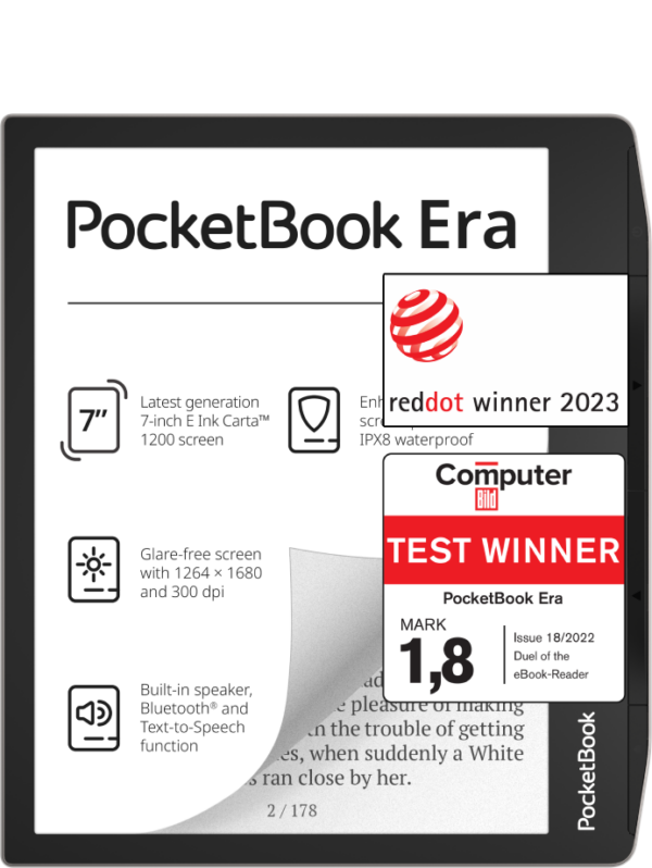 Електронен четец PocketBook Era Stardust Silver, 16 GB