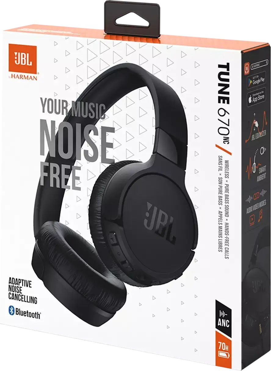 Безжични слушалки JBL Tune 670NC, Bluetooth, черни - Image 6