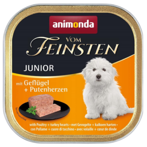 Мокра храна за кучета ANIMONDA Vom Feinsten Junior, Птиче и пуешко сърце - 150гр.