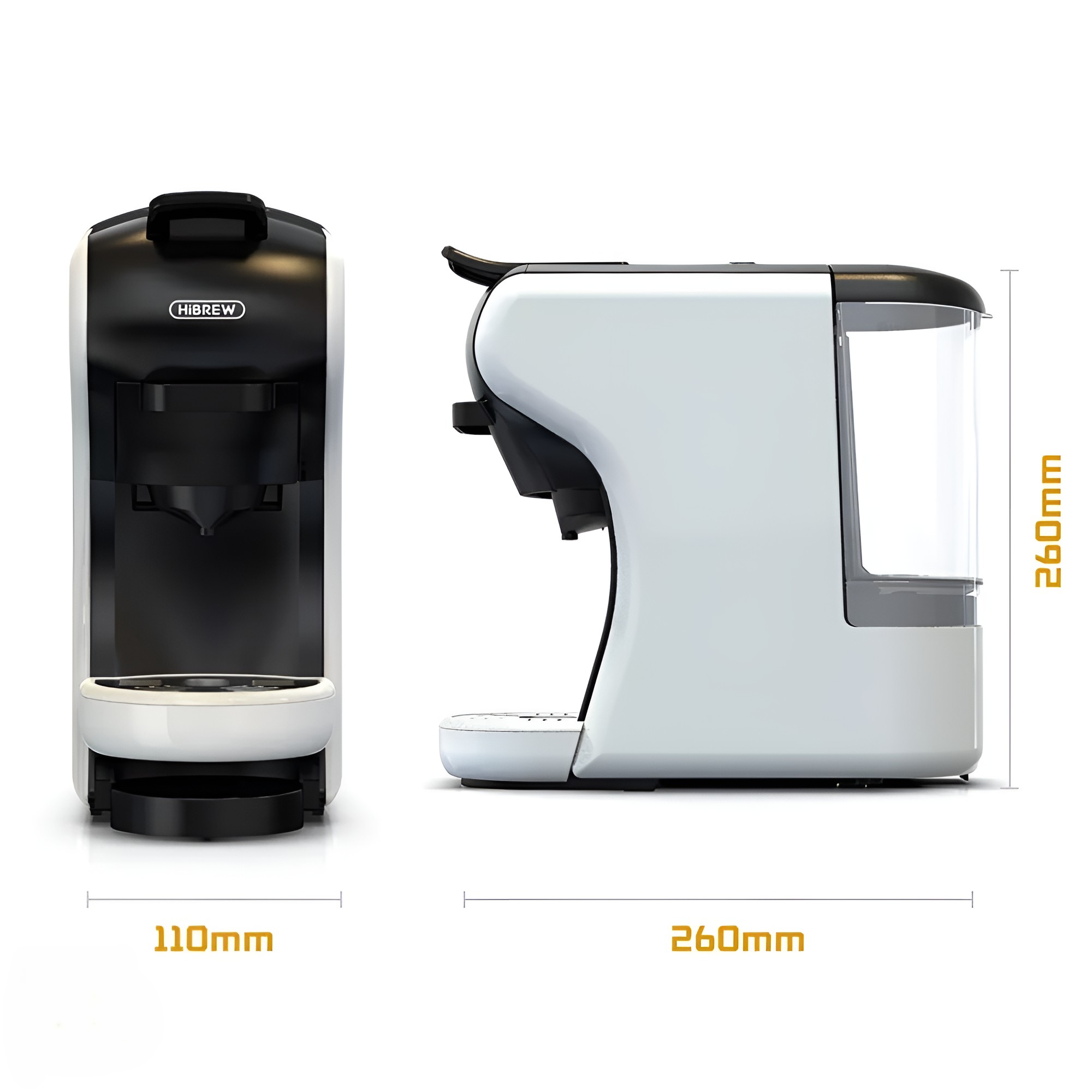 Мултифункционална кафемашина HiBREW H1A, бяла + кана за мляко - Image 5