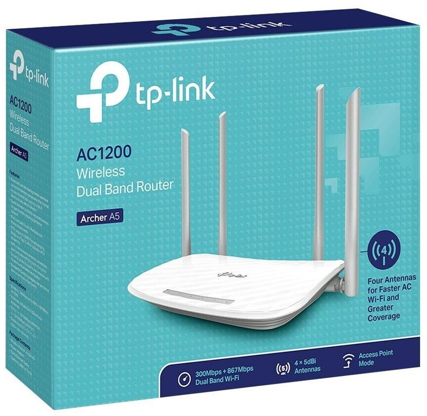 рутер tp link archer a5 ac1200 1200mbps бял (7)